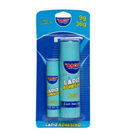 BAC-PEG-PG16 / PG016 Lapiz adhesivo baco 36g + 9g blister 2 piezas
