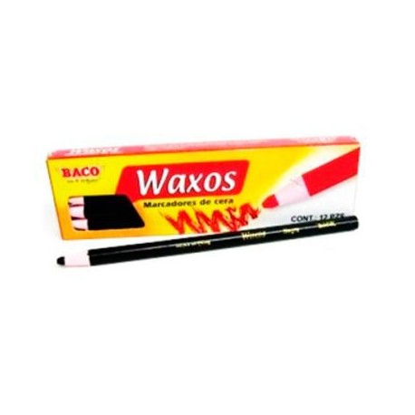 BAC-MAR-WAXO12N / MR139 MARCADOR DE CERA WAXOS NEGRO