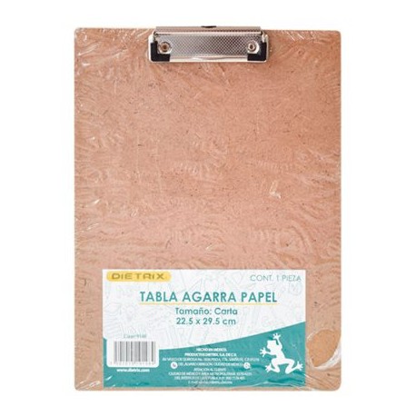 DIE-TAB-9148 / 9148 Tabla de madera Dietrix agarra papel carta broche palanca metálica