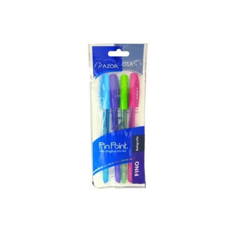 AZO-BOL-6804SUR / 301.6804C BOLIGRAFO PIN POINT FINO SURTIDO C/4