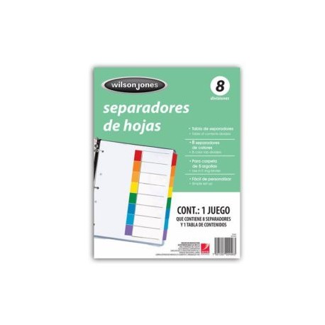 ACO-SEP-P2456 / P2456 SEPARADOR S/NUMERACION 8 DIVISIONES