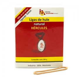 HER-LIG-18B100 / 750222073007-9 Ligas Hercules de hule natural no. 18 . caja con 100 gramos