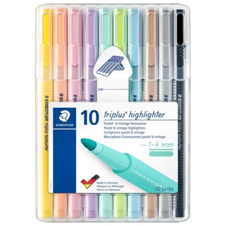 STD-MAR-CSB10 / 362 CSB10 Rotulador Staedtler triplus textsufer colores pastel con 10 piezas