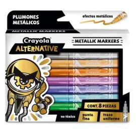 CRA-MAR-88628 / 588628 Marcadores Crayola Alternatve Metalicos 8 colores