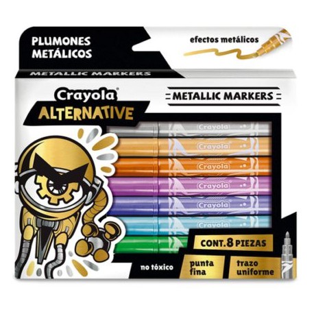 CRA-MAR-88628 / 588628 Marcadores Crayola Alternatve Metalicos 8 colores