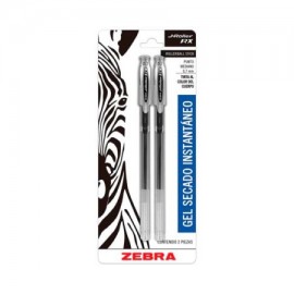 ZEB-BOL-800N / 8020 Boligrafo gel j roller rx zebra punto mediano 0.7 mm negro blister 2 pz