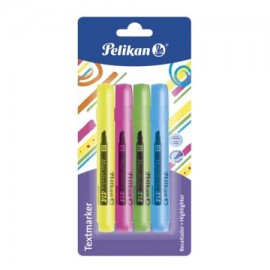PEL-MAR-016B4 / 30161140 Resaltador de texto Pelikan 414 tarjeta 4 colores surtidos