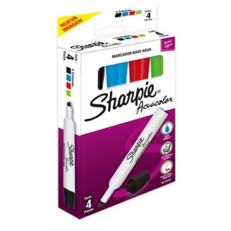 BER-MAR-2184198 / 2184198 SHARPIE ACUACOLOR 4 PZ COL. SURTIDOS