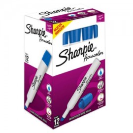 BER-MAR-2184213 / 2184213 SHARPIE ACUACOLOR 12PZ  C/AZUL OSC