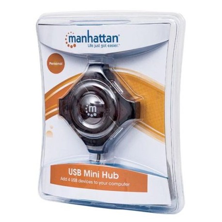 IC-CO-162272 / 162272 Hub Manhattan USB v2.0 4 puertos negro economico