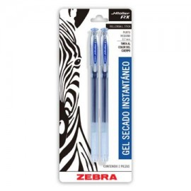 ZEB-BOL-801A / 8021 Boligrafo gel j roller rx zebra punto mediano 0.7 mm azul blister 2 pz