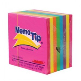 JAN-PST-0202297 / 6590202297 MINICUBO MEMO TIP NEON 2X2 PULG PZA