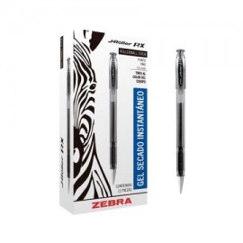 ZEB-BOL-860C / 8600 Boligrafo gel j roller rx zebra punto fino 0.5 mm negro 12 pz