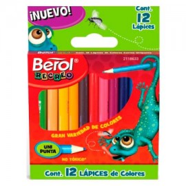 BER-COL-21186 / 2118633 COLORES BEROL RECREO 12 PZAS MINI