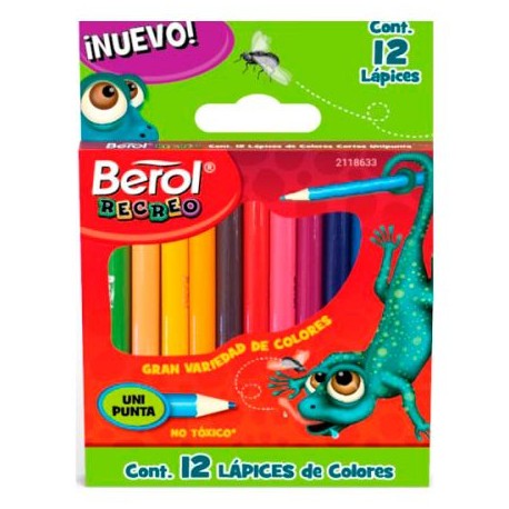 BER-COL-21186 / 2118633 COLORES BEROL RECREO 12 PZAS MINI