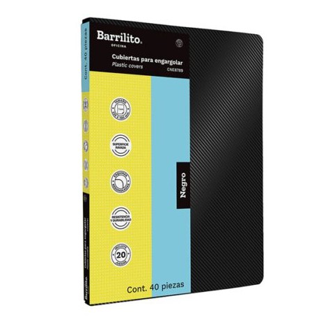 BAR-PAS-CNE8789 / CNE8789 Cubierta plástica rayada negra Barrilito