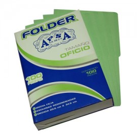 APS-FOL-L22 / L22FO FOLDER VERDE TAMAÑO OFICIO