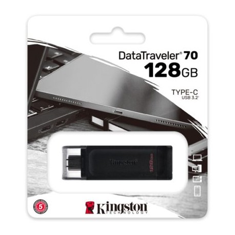 ME-KIN-DT70128G / DT70/128GB Memoria USB DT70, 128gb, negro Kingston