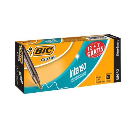 BIC-BOL-BOL12NE / 70330179165 BOLIGRAFO BIC CRISTAL INTENSO NEGRO