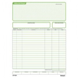 FTC-POL-CP1013 / CP-1013 Póliza de Cheque Carta c/3 blocks