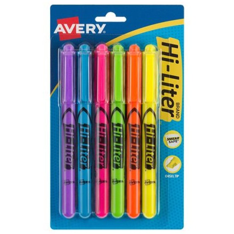 AVE-MAR-23585 / 23585 RESALTADOR HI-LITER SURTIDO 6 PIEZAS