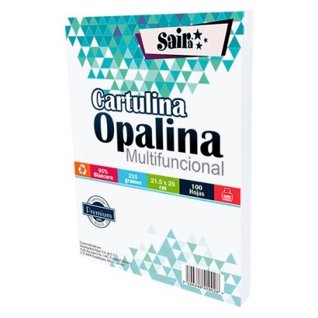 SAJ-PAP-CAROP / 130509 CARTULINA OPALINA BLANCO CARTA 225GR