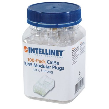 IC-CO-502399 / 502399 Plug Intellinet RJ45 CAT 5e UTP solido 100 pzas