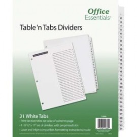 AVE-SEP-11680 / 11680 SEPARADOR BLANCO CARTA 31 DIVISIONES