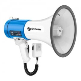 STE-MEG-260 / MG-260 Megafono de 25 W con reproductor MP3, AUX 3,5 mm y microfono tipo patrullero