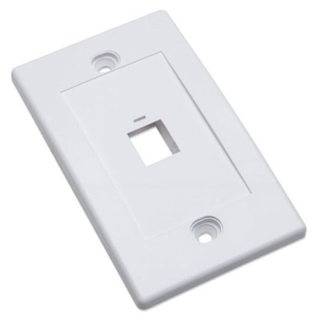 IC-CO-163286 / 163286 Tapa Intellinet (faceplate) 1 perforacion blanco