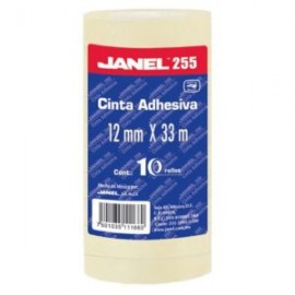 JAN-ADS-25512X3 / 2551233100 CINTA ADHESIVA JANEL 12X33 C/10