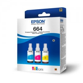 EPS-TIN-3PT6645 / T664520-3P KIT TINTAS EPSON T664 COLOR 3 PZAS