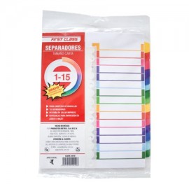 DIE-SEP-4410 / 4410 Separadores Dietrix tamaño carta del 1 al 15 pestañas de color