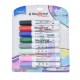 AZO-MAR-8358P / 301.8358P Marcador Magistral Didáctico punta cincel 6 mm colores surtidos empaque 8 pzas