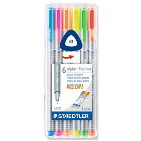 STD-MAR-B6NA6 / 334 SB6NA6 Rotulador Staedtler triplus fineliner colores neón estuche con 6 piezas