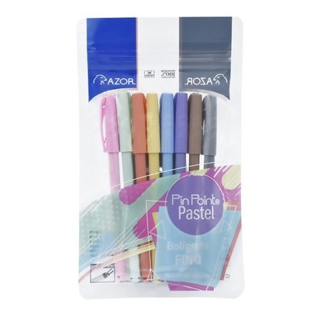 AZO-BOL-6808P / 301.6808P BOLIGRAFO PIN POINT FINO SURTIDO C/8