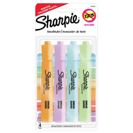 BER-MAR-65242 / 2165242 Resaltador Sharpie Tank  blister con 4 p