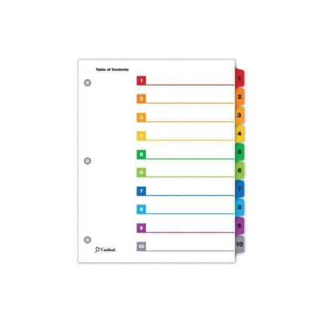 ESS-SEP-E61018 / E61018 SEPARADOR 1-10 DIVISIONES IMPRESAS