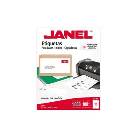 JAN-ETI-5163 /  1095163101 ETIQUETA BLANCA JANEL 51X102MM C/1000