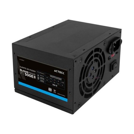 ACT-ACC-938143 / AC-938143 Fuente de poder Acteck ATX de 500W color negro