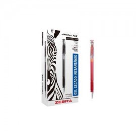 ZEB-BOL-862C / 8602 Boligrafo gel j roller rx zebra punto fino 0.5 mm rojo 12 pz