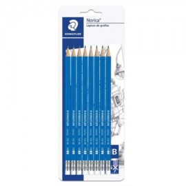 STD-LAP-B10TH / 132 46-HB 02 Lapiz de Grafito Staedtler Norica azul caja con 12 piezas