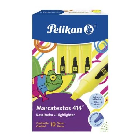 PEL-MAR-016005C / 30160005 Resaltador de texto Pelikan 414 amarillocaja con 10 piezas