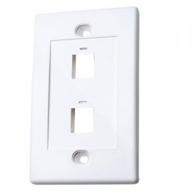 IC-CO-163293 / 163293 Tapa Intellinet (faceplate) 2 puertos color blanco
