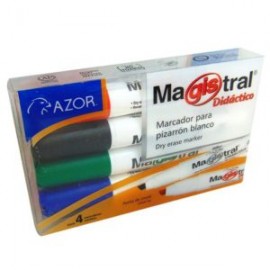 AZO-MAR-8354 / 301.8354 MARCADOR MAGISTRAL DIDACTICO SURT. C/4