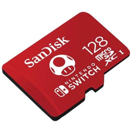 ME-SAN-SWITCH / SDSQXAO-128G-GNCZN Memoria Flash Sandisk Para Nintendo S ch, 128GB Microsdxc Clase 10 U3