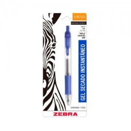 ZEB-BOL-851B / 8861 Bolígrafo gel retráctil sarasa zebra punto fino 0.5 mm azul blister 1 pz