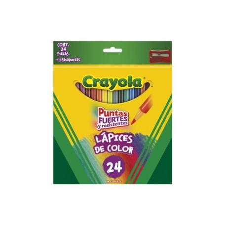 CRA-COL-684024 / 68-4024 lapices de colores con sacapuntas 24p