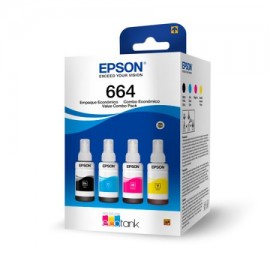 EPS-TIN-4PT6645 / T664520-4P KIT TINTAS EPSON T664 COLOR 4 PZAS