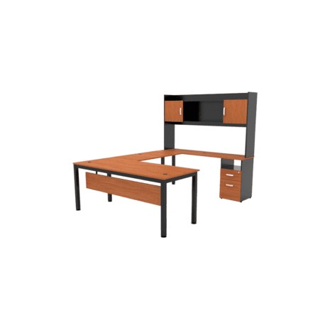 HS-SB-18-28 / HS-SB-18-28 Conjunto Ejecutivo Sirion con librero sobreponer Modelo «B» (Der./Izq.)